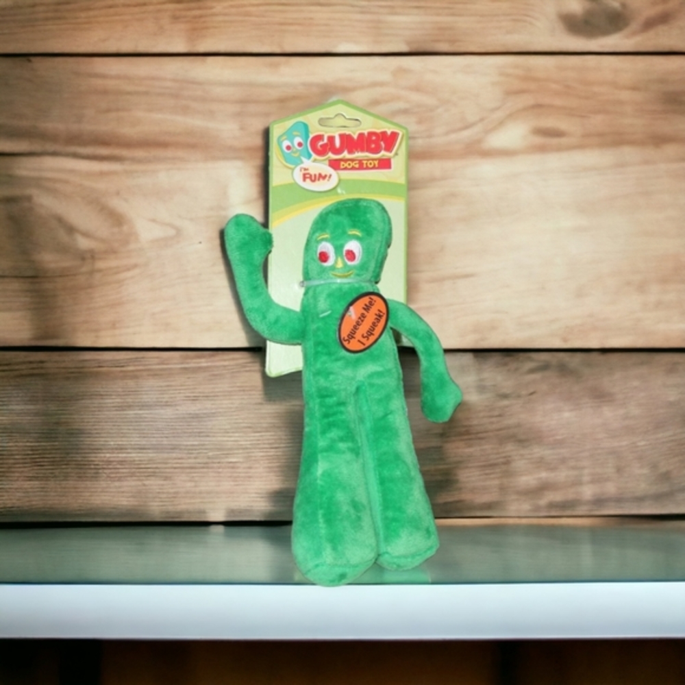 9" Gumby Plush Squeek Dog Toy